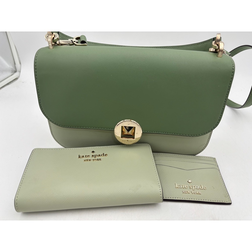 Kate Spade Leather Crossbody Saddle W/ BI-FOLD WALLET & CARD HOLDER